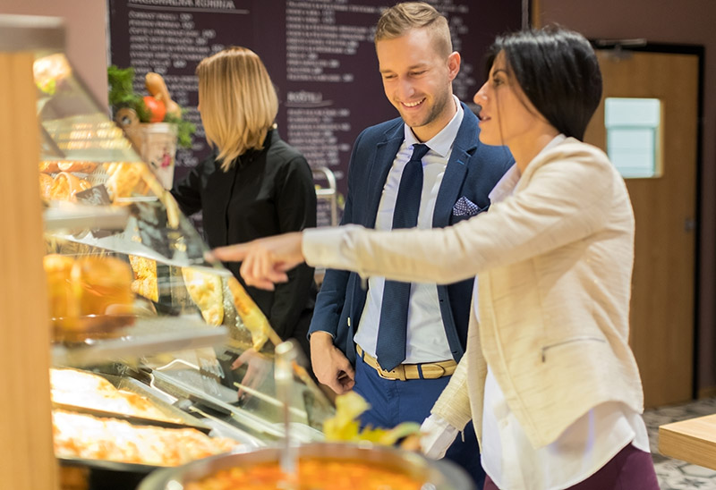 Corporate dining services customers